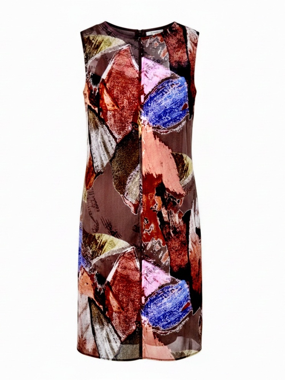 Ali Ro Women’s Sleeveless Midi Sheath Dress. Red, Orange, Blue, Green. Size 2